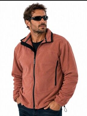 Sunice Men's Dusty Rust Lightweight Softshell Jacket with Black Accents Sz L